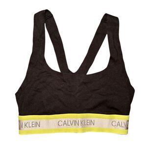 Calvin-klein Women's Black and Green Bra